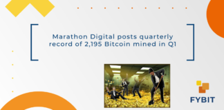 Bitcoin mining firm Marathon Digital has reported a quarterly record of 2,195 BTC mined over the first quarter of 2023, currently worth around $62 million.