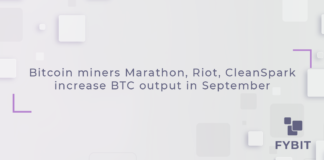 Bitcoin miners Marathon Digital, Riot Platforms, and CleanSpark recorded strong Bitcoin production increases in September, leading to a small boost in share prices on Oct. 4.