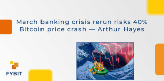 Bitcoin BTC tickers down $44,119 trading OG Arthur Hayes now predicts an up to 40% BTC price crash in March.